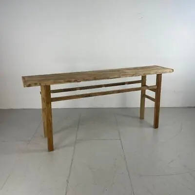 Vintage Industrial Wooden Console Side Workbench Table #ct2 • $699.03