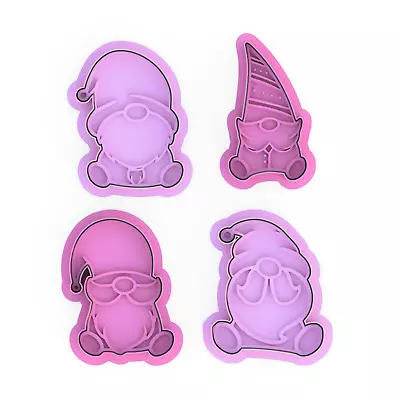 Christmas Gnomes Cookie Cutter & Stamp Embosser • $10.79