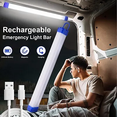 LED Emergency Light Bar Rechargeable Night Light 3 Modes Cabinet Stair Wall Lamp • $8.91