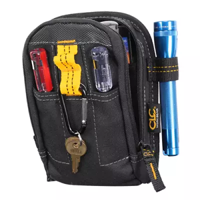 9 Pocket Zipper Tool Belt Pouch W/ Carabiner Clip - Custom Leathercraft CLC 1504 • $23.95