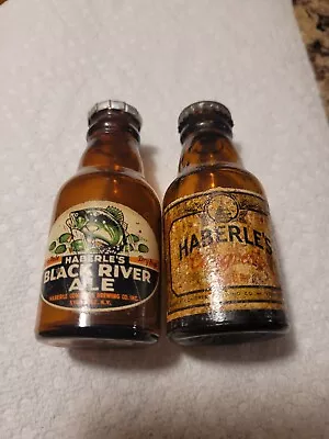 Vintage Haberle's Glass Beer Bottle Salt & Pepper • $6.99