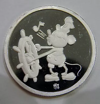 Mickey Mouse Steamboat Willie Proof 1 Oz. .999 Silver Round  • $27