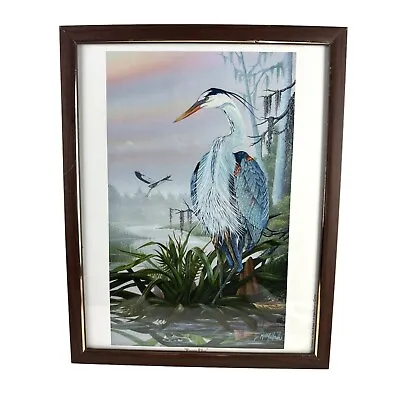 VTG Marty Wilson Blue Heron Wildlife Bayou Blue • $58