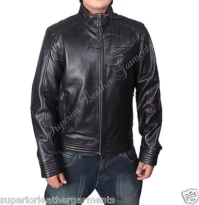 $100.47 • Buy Bourne Legacy Real Black Leather Jacket Jeremy Renner Aaron Cross Vintage BNWT