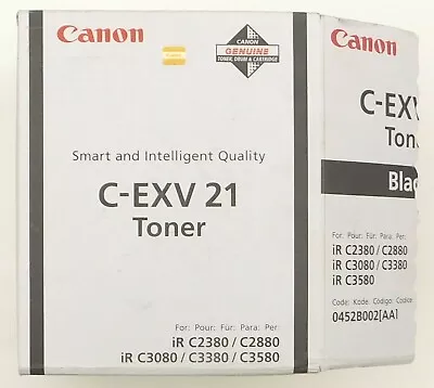 GENUINE CANON C-EXV 21 BLACK Toner Cartridge IMAGE RUNNER IRC2880 IRC3380 • £21.90