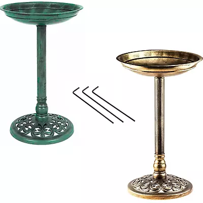 £413.85 • Buy Bird Bath Traditional Patio Outdoor Garden Pedestal Ornament Birds Water Bowl