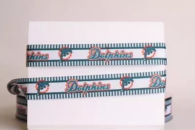 Miami Dolphins 7/8  Grosgrain Ribbon 13510 Yards Football Ship From Usa • $2.69