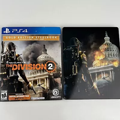 Mint Tom Clancy's The Division 2 Gold Steelbook Edition Sony PlayStation 4 PS4 • $14.99