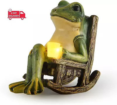 Miniature Frog Garden Statue Mothers Day Mom Gifts Fairy Garden Accessories Outd • $43.01