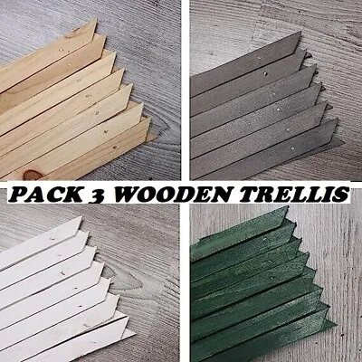 Pack Of 3 Wooden Trellis Expandable Perfect For Any Garden • £10.98