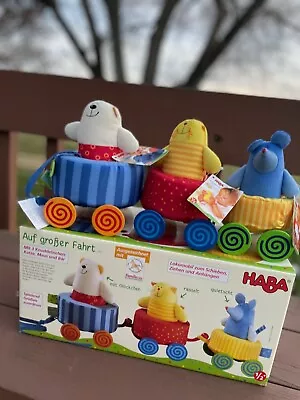 HABA CatMouseBear Pull Train Toy NWT • $20.99