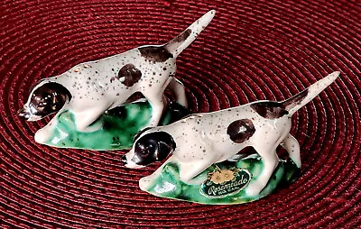 Vtg & Very HTF! Rosemeade ~ German Shorthair Pointer Dogs Salt & Pepper Shakers • $625