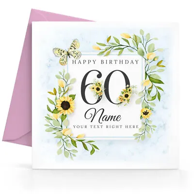 Personalised 60th Birthday Card Female Daughter Sister Friend Wife Mum Grandma • £2.95