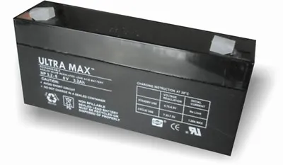 £14.99 • Buy Ultramax Np3.2-6, 6v 3.2ah Lead-acid Battery Same As Yuasa Np2.8-6, 6v 2.8ah