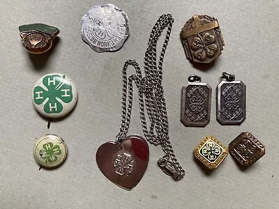 Lot Of 4-H Club Pins.  And Necklace • $15