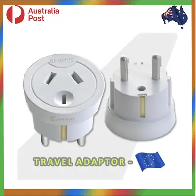 $39.95 • Buy Travel Adapter Power Socket To Plug Australia AU To Europe Bali Tahiti Noumea
