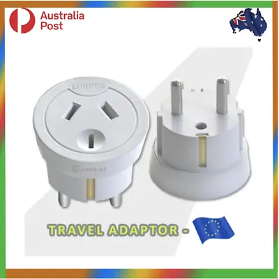 Travel Adapter Power Socket To Plug Australia AU To Europe Bali Tahiti Noumea • $39.95