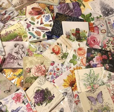 £5 • Buy Mystery Bundle Mixed Napkins For Decoupage Craft Packs Of 20. Contents Will Vary