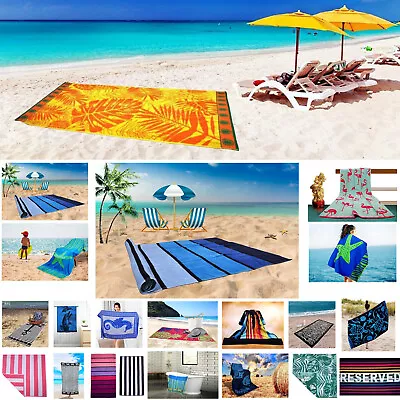 Beach Towel Quick Dry Extra Large Sports Lightweight Travel Towel Bath Sheet New • £13.49