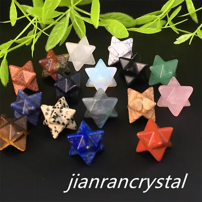 100pcs Mix Natural Quartz Crystal Merkaba Star Carved Mini Crystal Skull Healing • $162