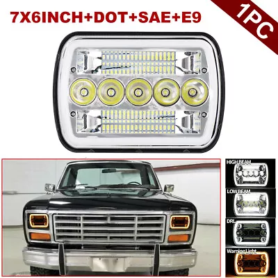 For Ford F-150 F-250 E-150 H6054 7x6'' 5x7'' LED Headlight Dual Color Spot Flood • $26.99