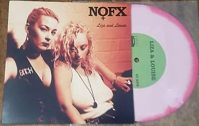 NOFX Liza & Louise PINK / RED SWIRL 7” Vinyl Record Blink 182 Green Day  MxPx  • $35