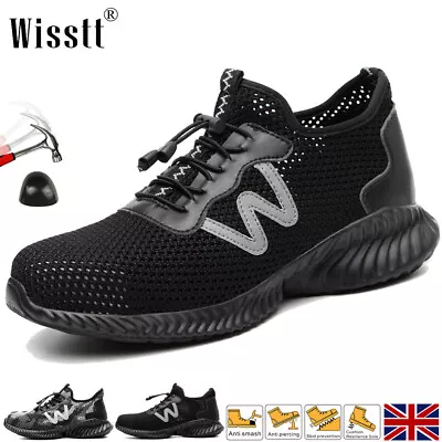 £22.97 • Buy Womens ESD Work Boots Lace Up Mens Safety Shoes Mesh Steel Toe Cap Trainers Size