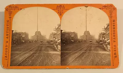 Minneapolis Minnesota Jacoby Stereoview Photo Streetcar • $40