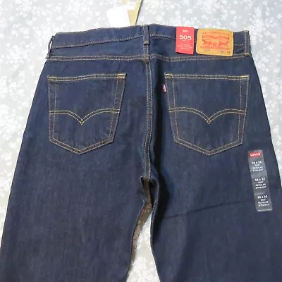 Levi Strauss & Co 505 Regular Fit Straight Leg Denim Jeans Men’s 36X32 Blue NEW • $20