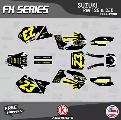 Graphics Kit For SUZUKI RM125 RM250 1999 2000 99 00 FH-Yellow • $87.99