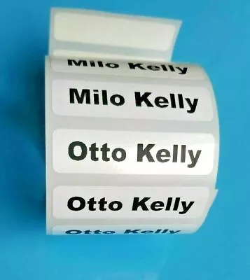 Stick On Waterproof Personalised Printed Name Labels Stickers School Kids Lot • £1.99