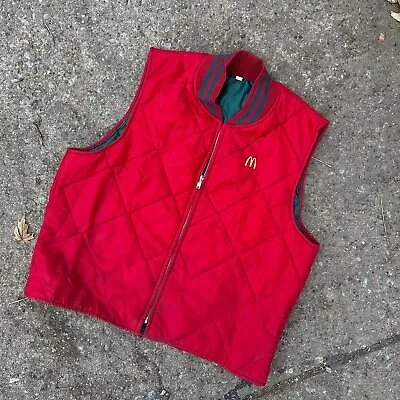 RARE Vintage 80’s McDonalds Holiday Work Vest  SZ M/R • $65