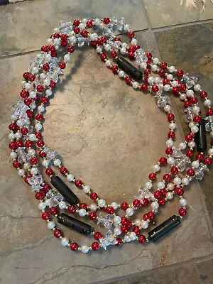 2024 Krewe Of Bacchus Light Up Beads Set Of 5 - Red White Mardi Gras • $4.99