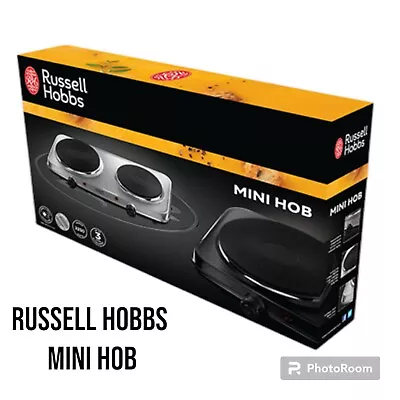 Russell Hobbs 15199 Two Plate 1500W Electric  Mini Hob - Silver • £32