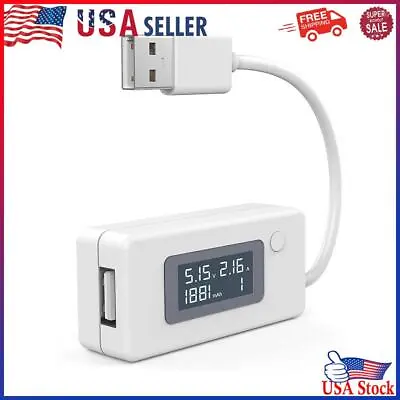 LCD Micro USB Tester Digital DC Voltmeter Ammeter Power Meter Capacity Detector • $7.59