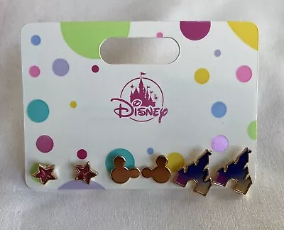 Disney Parks Collection Jewelry Minnie Mouse Heart & Bow Kids Earrings Set Of 4 • $18.99