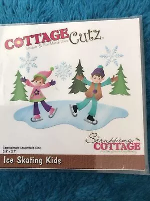 Cottage Cutz Die -  Ice Skating Kids • £8.99