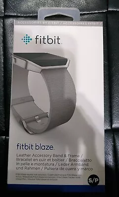 Fitbit Blaze Original   Band Leather Small + Metal Frame FB159LBMGS- Mist Grey • $24.90