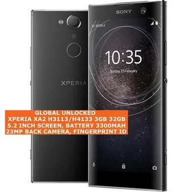 $411.76 • Buy SONY XPERIA XA2 H3113/H4133 3gb 32gb 23mp Fingerprint 5.2  Android Smartphone 4g