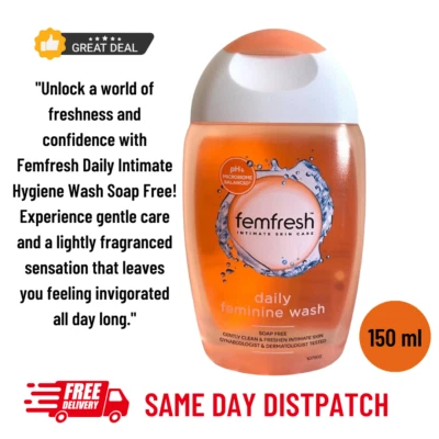 £4.99 • Buy Femfresh Daily Intimate Hygiene Wash Soap-Free 150ml PH-Balanced, Gentle Cleanse