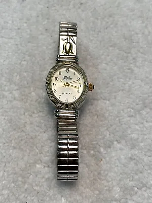 Sarah Coventry Supreme Women's Watch Tulip Bezel For Repair Stainless Steel Band • $12.99