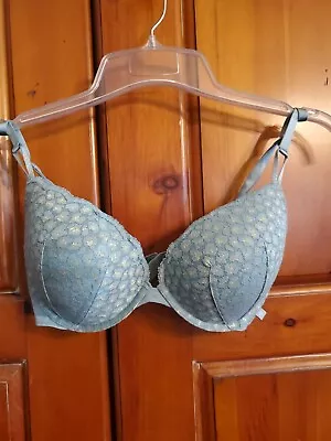 Victoria Secret Bra 36D Mutiway Push-Up Bluish Green Pre-owned Clean • $8