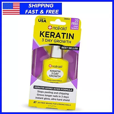 NAIL-AID Keratin 3 Day Growth Clear 0.55 Fluid Ounce • $9.95