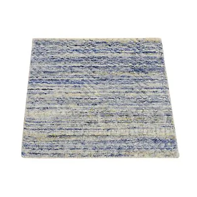 2'x2' Hand Loomed Textured Wool Hi And Lo With Multiple Colors Sample Rug R80407 • $83.70