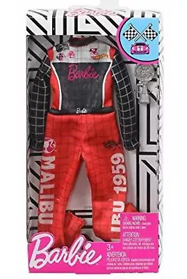 Barbie Clothes -- Career Outfit Doll Racecar Driver Jumpsuit With Trophy Multi • $10.95