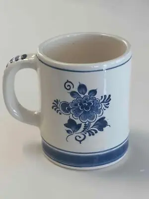 DELFT BLAUW Mug Windmill & Floral Vintage Hand Painted SIGNED • $7.99