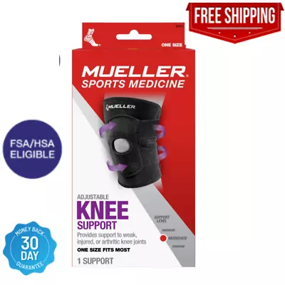 Mueller Adjustable Knee Brace Support - One Size Fits Most - Max Support Level • $25.07