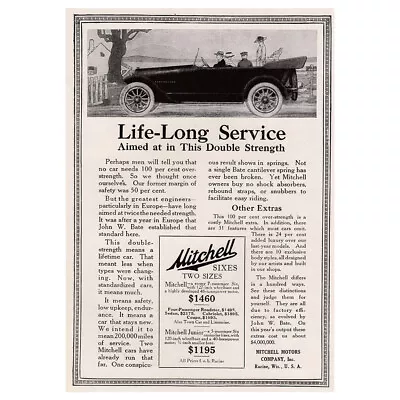 1917 Mitchell Sixes: Life Long Service Vintage Print Ad • $6.75