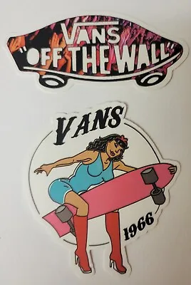 Vans Sticker 2-Pack - Vans Off The Wall - Vans 1966 Girls Skater • $3.95