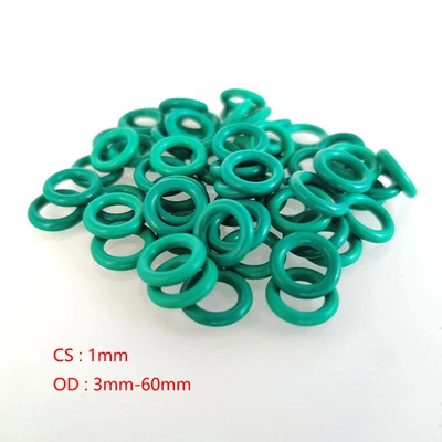 £1.86 • Buy Green FKM Fluorine Rubber O Ring Gasket High Temperature CS 1mm OD 3mm-60mm